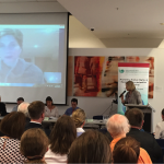 Ms Helen Watchirs, ACT Human Rights and Disability Commissioner introducing via a video link Ms Leilani Farha, the United Nations Special Rapporteur on Adequate Housing