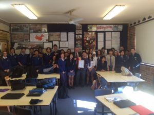Hurlstone Agricultural High School Year 10 History, August 2016